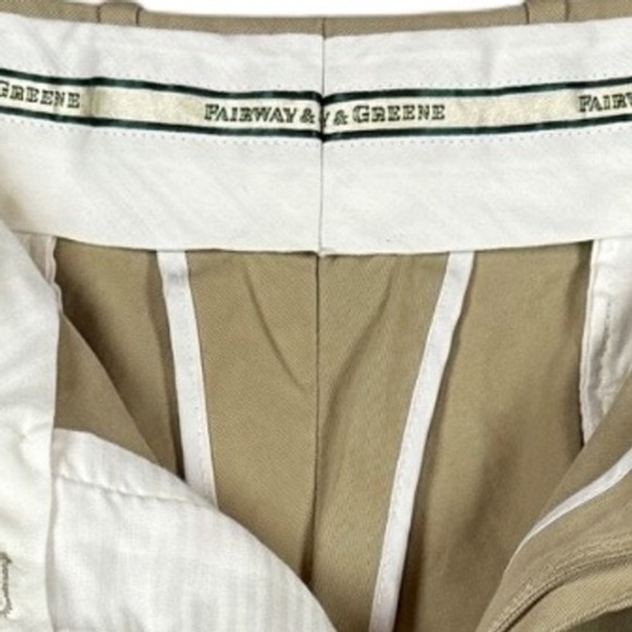 Vintage Fairway & Greene Women's Flat Front Chino Golf Shorts, Khaki, Size W35 - Picture 7 of 8